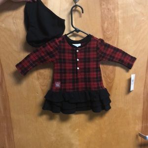 Plaid dress with diaper cover
